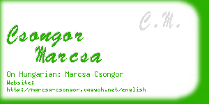 csongor marcsa business card